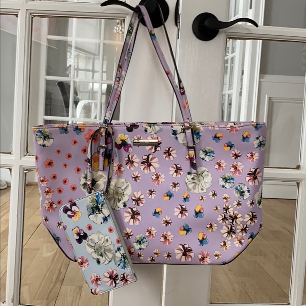 Nine West Women’s Colorful Flower Bag w/ Wristlet